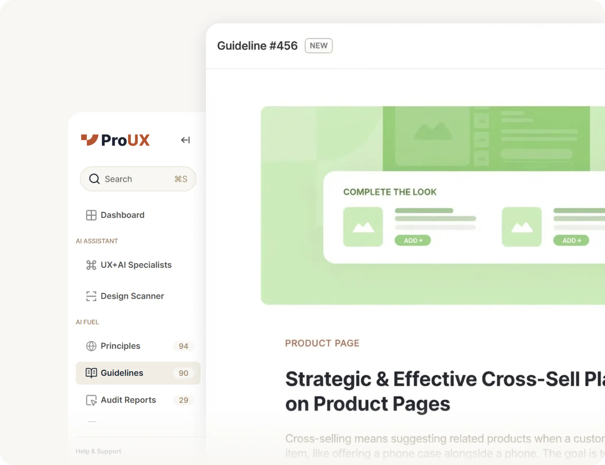 Library of design guidelines and checklists