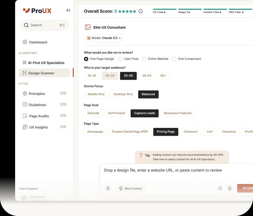 AI-Powered Design Scanner Interface Mobile