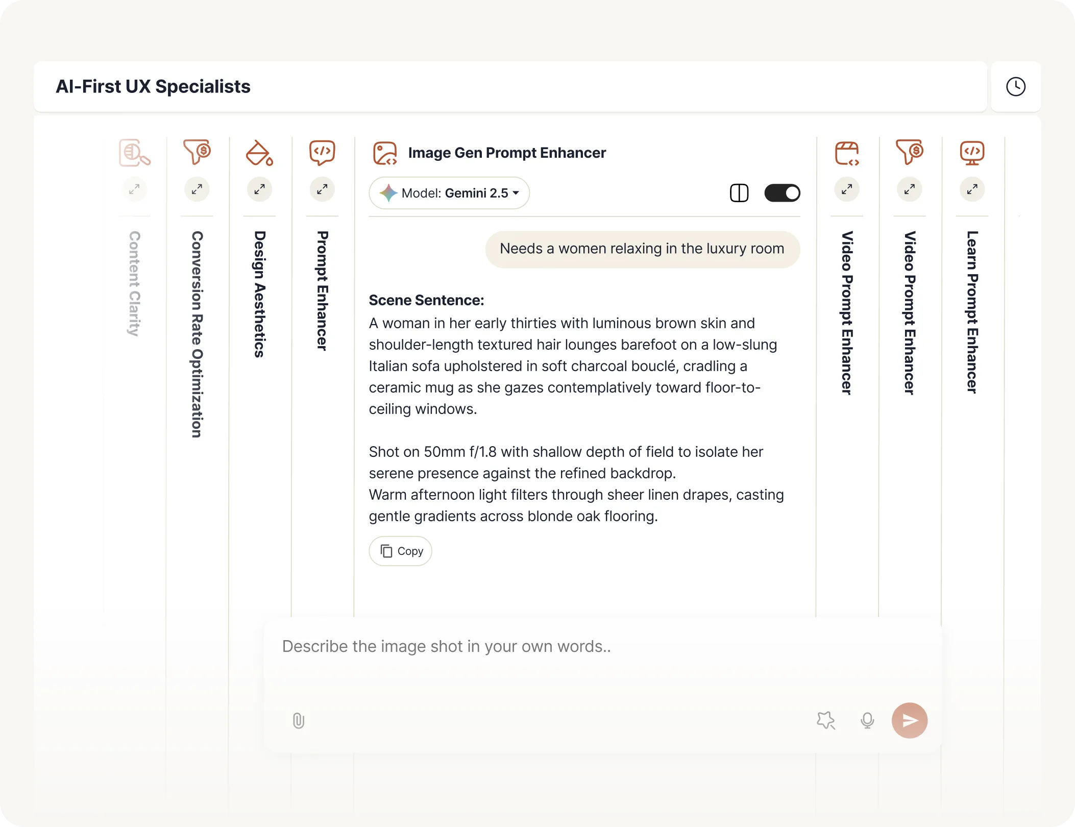 AI specialists assisting with design tasks